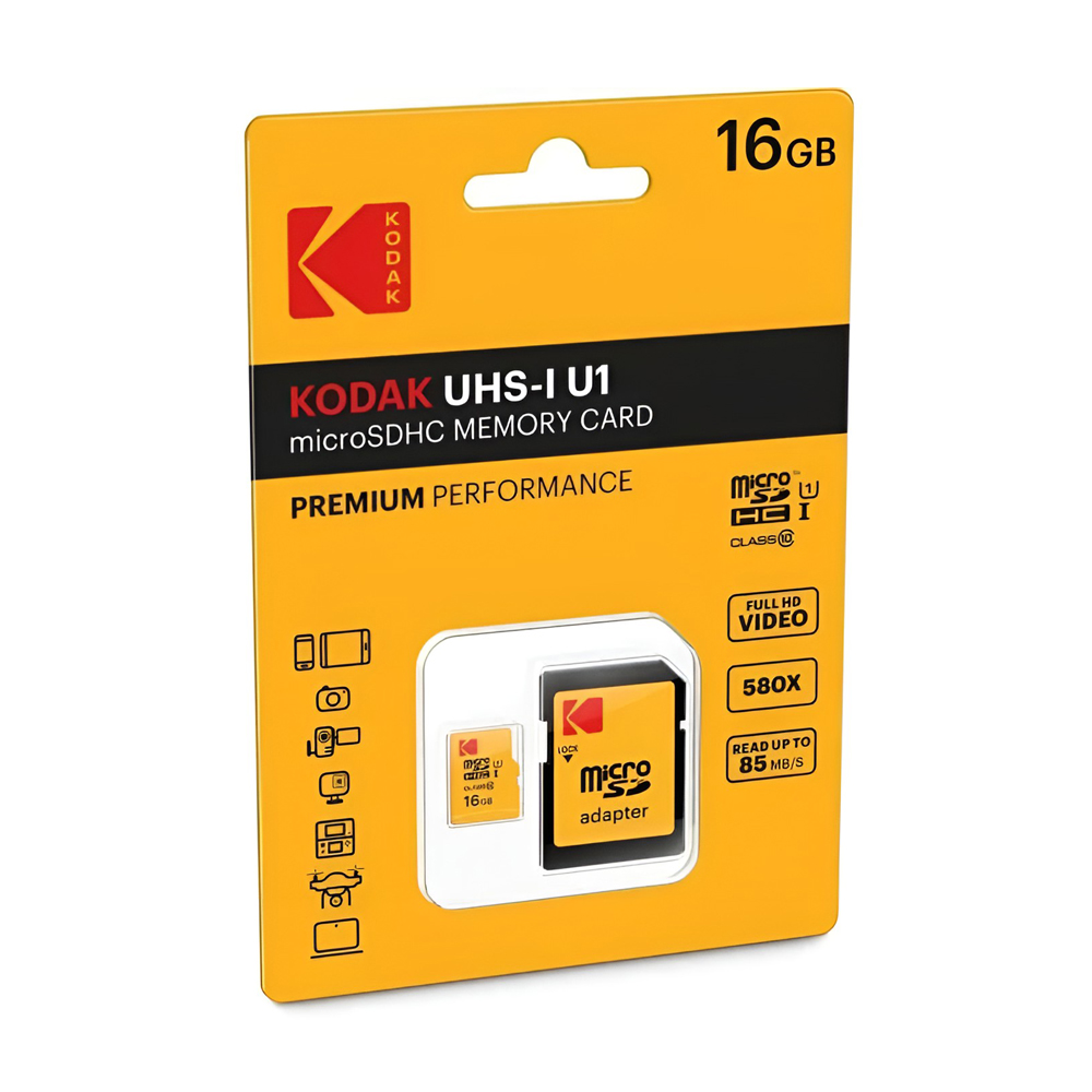 Kodak MicroSDXC 16GB UHS-I U1 V10 A1 + Adapter
