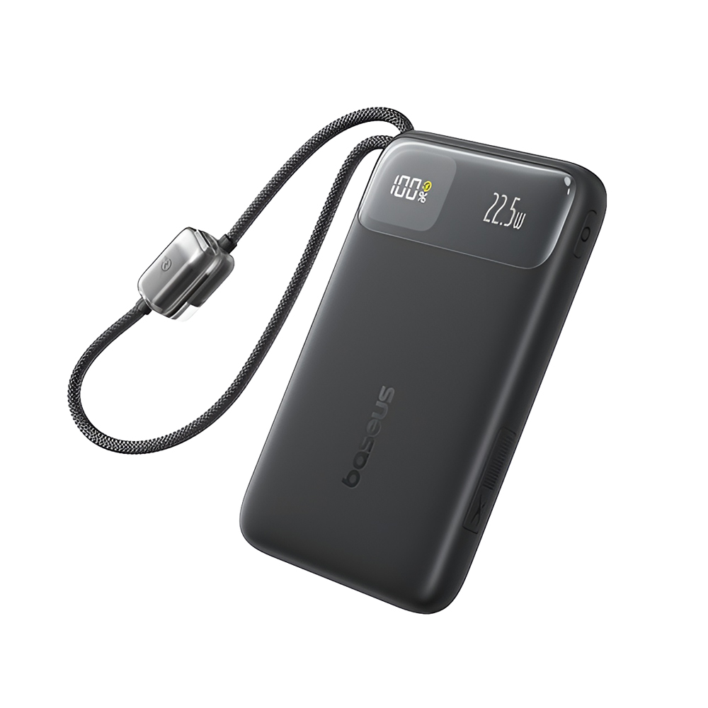 Baseus Power Bank 10000mAh 22,5W with Cable Type-C 0.3m, EnerFill FC11 Digital Display, Cosmic Black