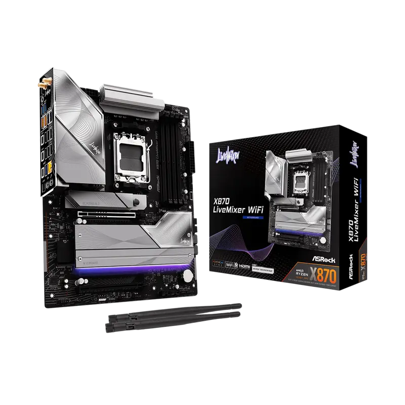 Материнская плата ASRock X870 LIVEMIXER WIFI, AM5, AMD X870, ATX