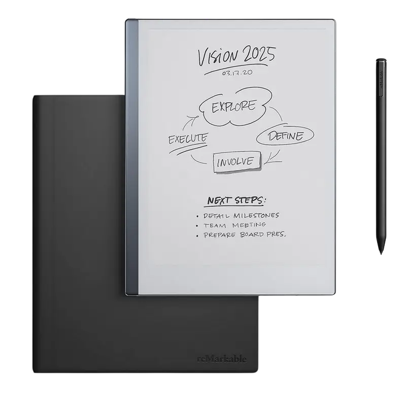 Электронная книга reMarkable 2 - Book Folio Premium, Чёрный, acer,asus,lenovo,hp,dell,планшеты,чехол для планшета, подставка для ноутбука, зарядка для ноутбука