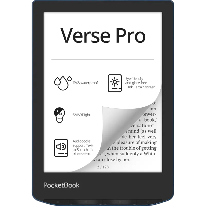 Электронная книга PocketBook Verse PRO 634, Лазурный, acer,asus,lenovo,hp,dell,планшеты,чехол для планшета, подставка для ноутбука, зарядка для ноутбука