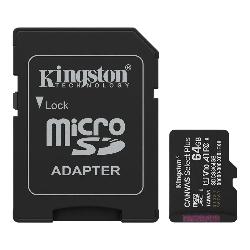 Карта памяти Kingston Canvas Select Plus, 64Гб (SDCS3/64GB), клавиатуры ,мышки ,веб камера ,коврики ,флешки , 16gb, 32gb,64gb,128gb,256gb,512,microsd,sd