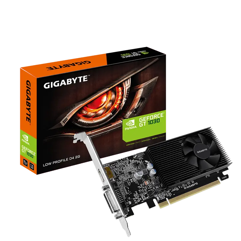 Видеокарта Gigabyte GV-N1030D4-2GL,  2ГБ DDR4 64бит,процессоры ,оперативная память, ssd, M2, hdd, кейсы
