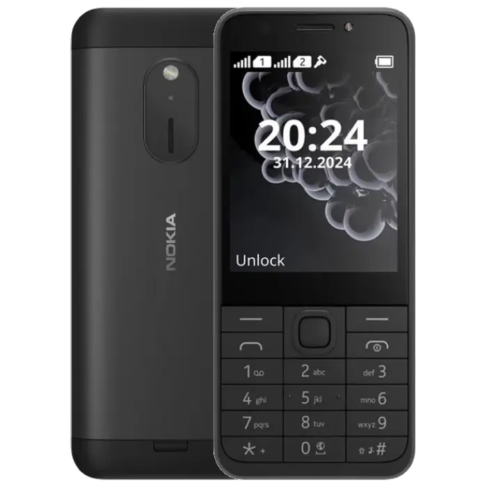 Мобильный телефон Nokia 230 (2024), Чёрный, iphone, xiaomi, samsung, oppo, чехол, стекло