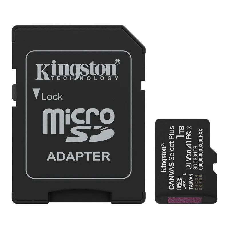 Карта памяти Kingston Canvas Select Plus, 1024Гб (SDCS3/1TB), клавиатуры ,мышки ,веб камера ,коврики ,флешки , 16gb, 32gb,64gb,128gb,256gb,512,microsd,sd