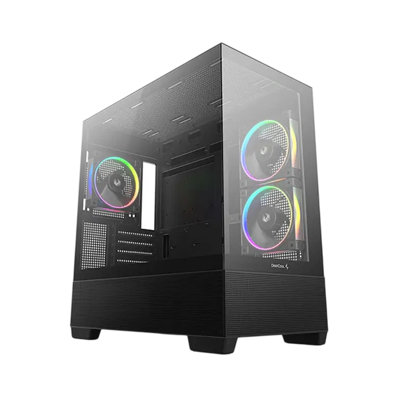 Компьютерный корпус Deepcool CG380 3F, Mini-Tower, Без блока питания, Чёрный