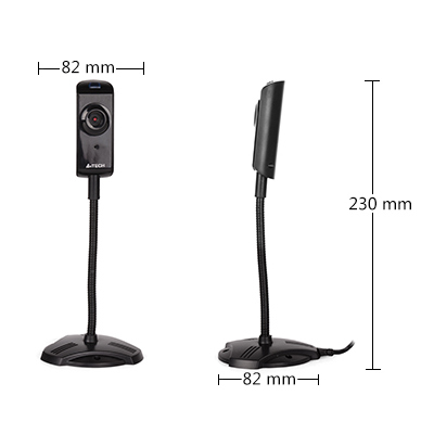 PC Camera A4Tech PK-810G, 480p, Glass lens, Built-in Microphone, 360° Rotation, Anti-glare Coating