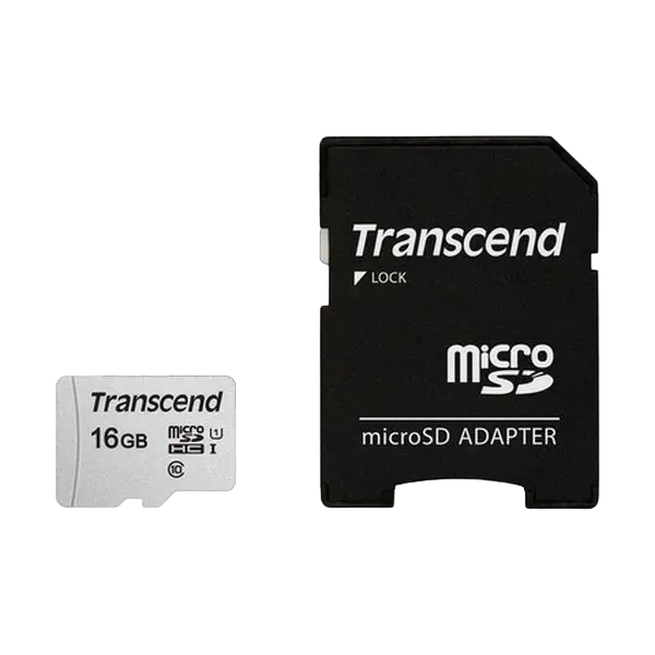 Карта памяти Transcend microSDHC 300S, 16Гб (TS16GUSD300S-A), клавиатуры ,мышки ,веб камера ,коврики ,флешки , 16gb, 32gb,64gb,128gb,256gb,512,microsd,sd
