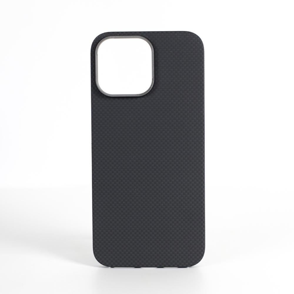 VANTA Case Carbon Ring Plain 600D Magsafe for  iPhone 16, Plain Black
