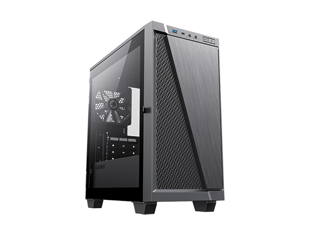 Case mATX GAMEMAX M61, w/o PSU, 0.6mm, 1x120mm, Tempered Glass, Dust Filter, Sound Dampening, 1xUSB3