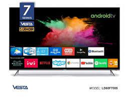 Vesta LD60F7005 UHD HDR DVB-T/T2/C CI+ AndroidTV 9.0, samsun ,vesta ,hisense,lg,voltus,крепление для телевизора
