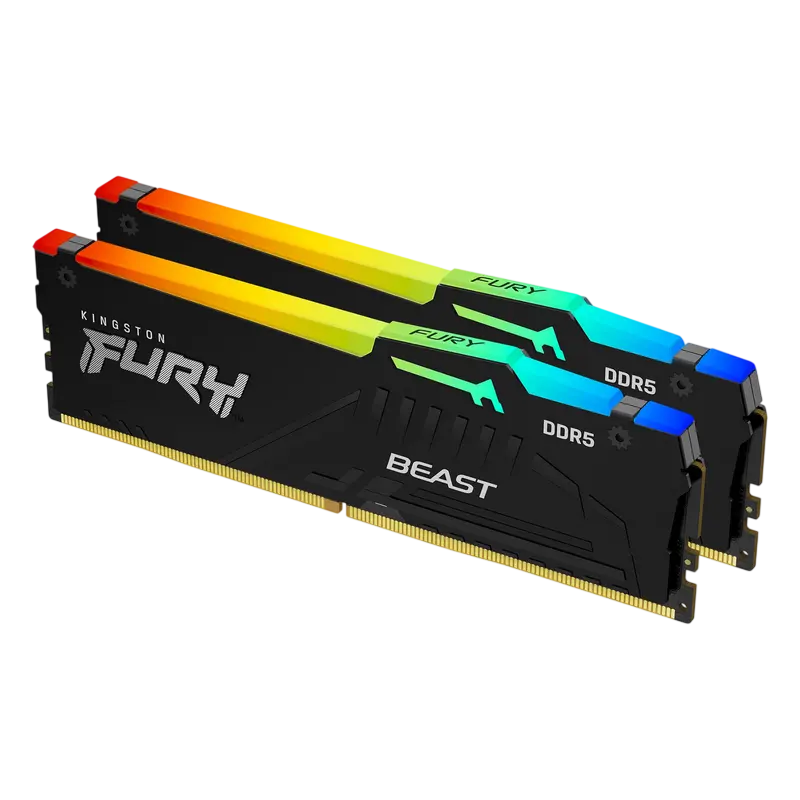 Оперативная память Kingston FURY Beast RGB, DDR5 SDRAM, 6000 МГц, 16 ГБ, KF560C36BBEAK2-16