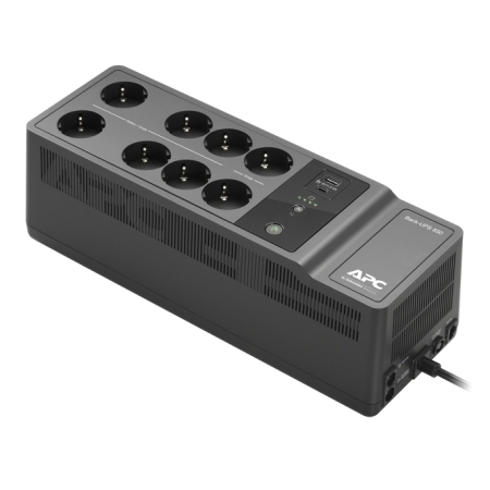 APC Back-UPS BE850G2-RS 850VA/520W, 230V, RJ-45, 1*USB-C, 1*USB-A charging port, 8*Schuko Sockets
