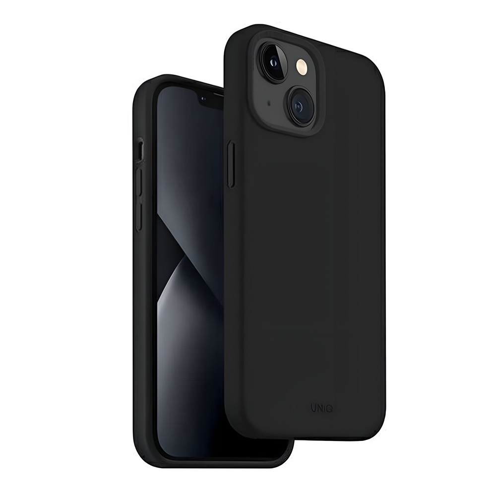 Uniq Case Liquid Silicone Lino Midnight for iPhone 14, Black