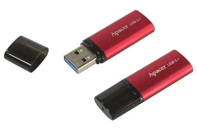 USB Flash накопитель Apacer AH25B, 128Гб, Красный/Черный