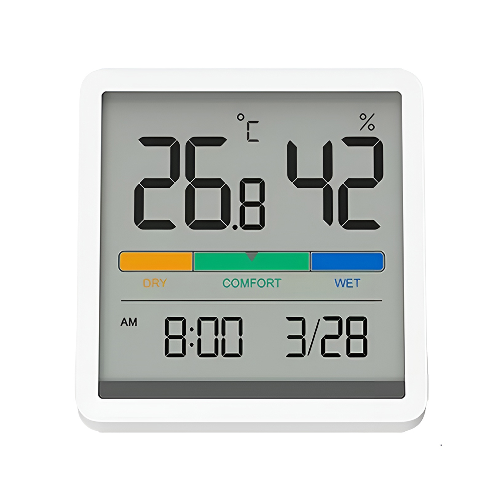 MIIIW Comfort Temperature and humidity clock, White