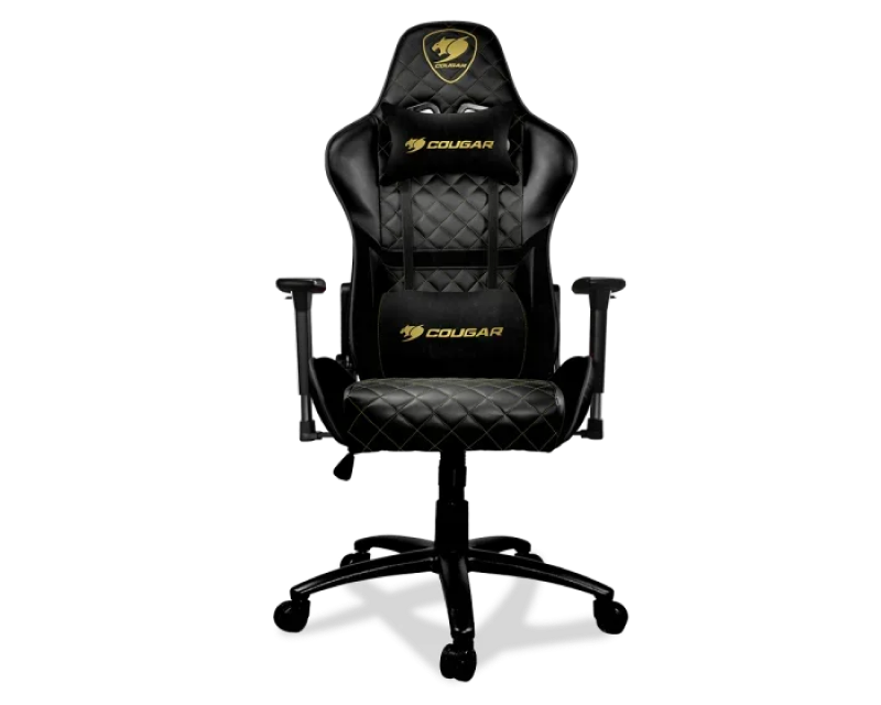 Gaming Chair Cougar HOTROD Royal Black/Gold, User max load up to 136kg / height 160-195cm