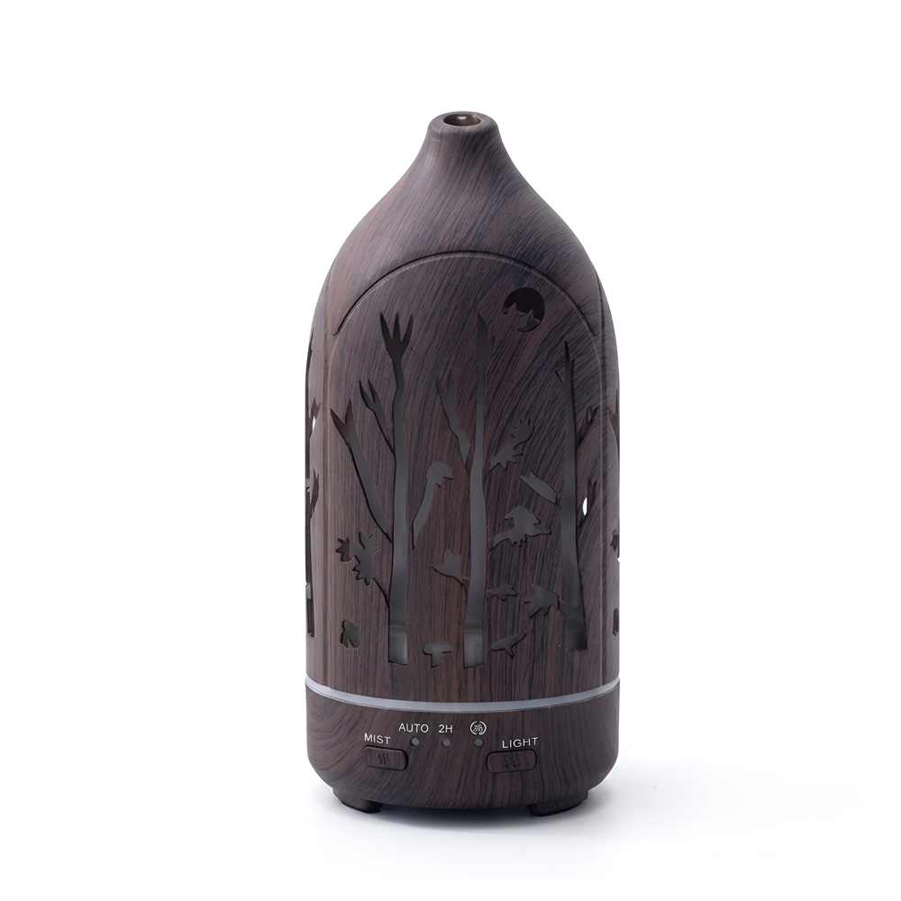 Bobolyn Wood Grain Aroma Diffuser Ultrasonic 100x100x203mm, Dark Wood