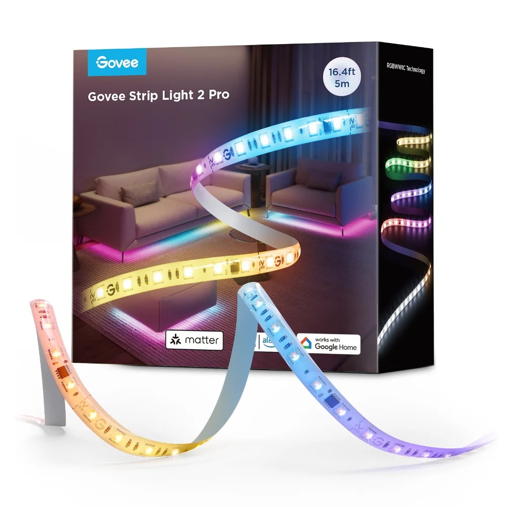 Световая полоса GOVEE RGBICWW LED Strip Light 2 Pro 5m