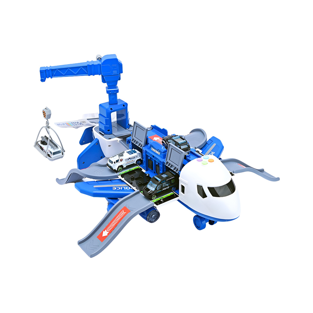 Aircraft Transport Cargo Airplane Playset with Mini Vehicles