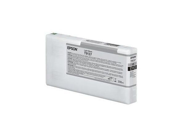 Картридж чернильный Epson T9137, 200мл, Светло-Черный