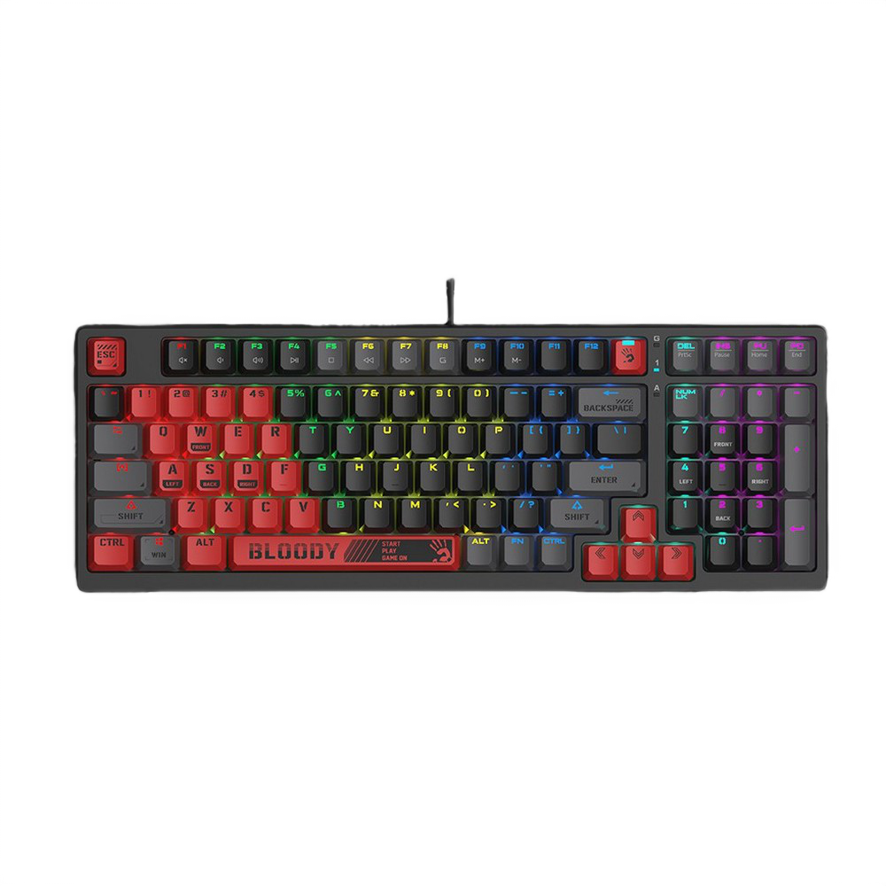 Клавиатура Bloody S98 Sports, Проводное, Красный