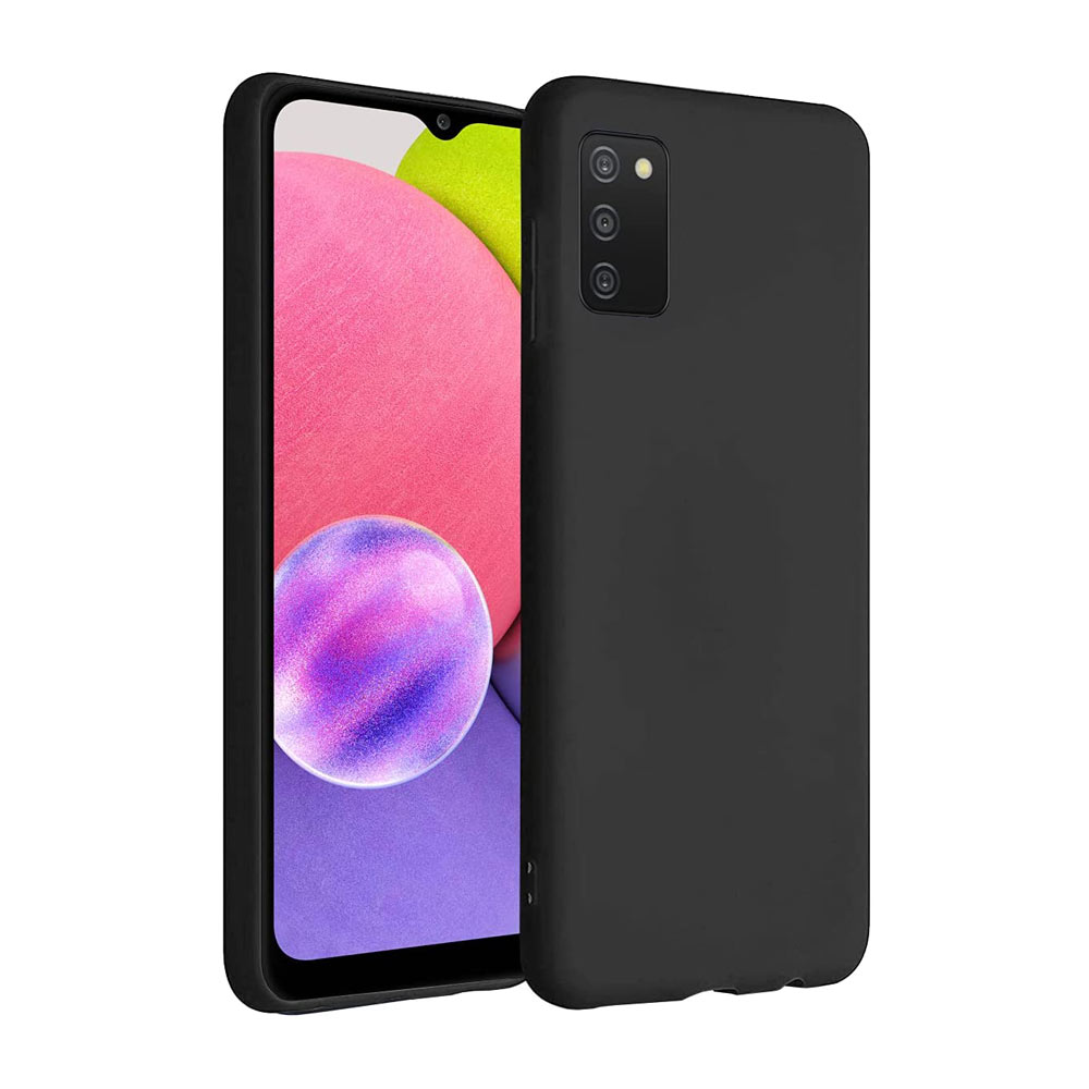 Helmet Case Liquid Silicone Samsung A03s, Black