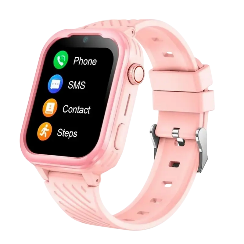 Детские часы Wonlex KT15 Pro, Розовый, iphone, xiaomi, samsung, oppo, чехол, стекло