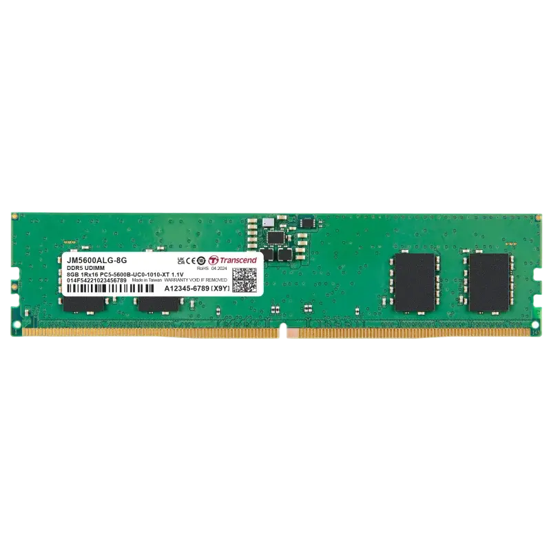 Оперативная память Transcend JetRam, DDR5 SDRAM, 5600 МГц, 8Гб, JM5600ALG-8G