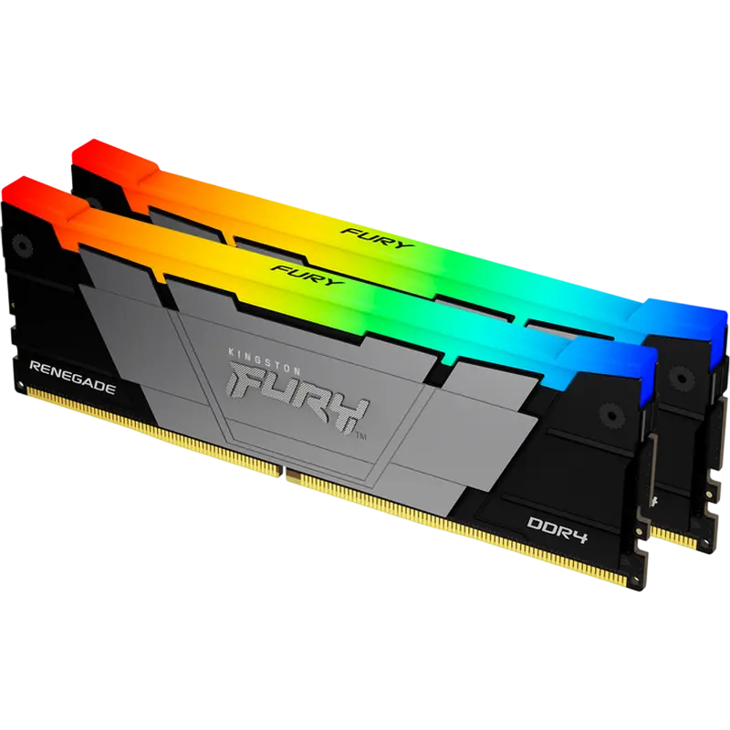 Оперативная память Kingston FURY Renegade RGB, DDR4 SDRAM, 3600 МГц, 16Гб, KF436C16RB2AK2/16
