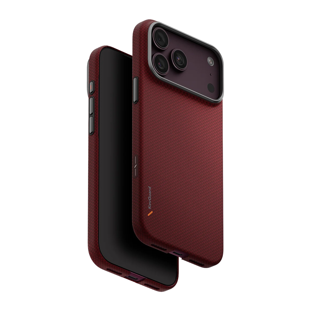 Uniq Case for iPhone 18 Pro 6.3 Hybrid Magclick Charging Keva Edge, Ember Red