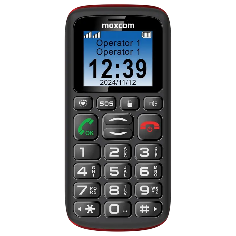 Мобильный телефон MaxCom MM428L, Чёрный, iphone, xiaomi, samsung, oppo, чехол, стекло