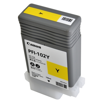 Ink Cartridge Canon PFI-102Y yellow,130ml for iPF765,760,755,750,720,710,700,655,650,610,605 Ink Cartridge Canon PFI-102Y yellow,130ml for iPF765,760,755,750,720,710,700,655,650,610,605