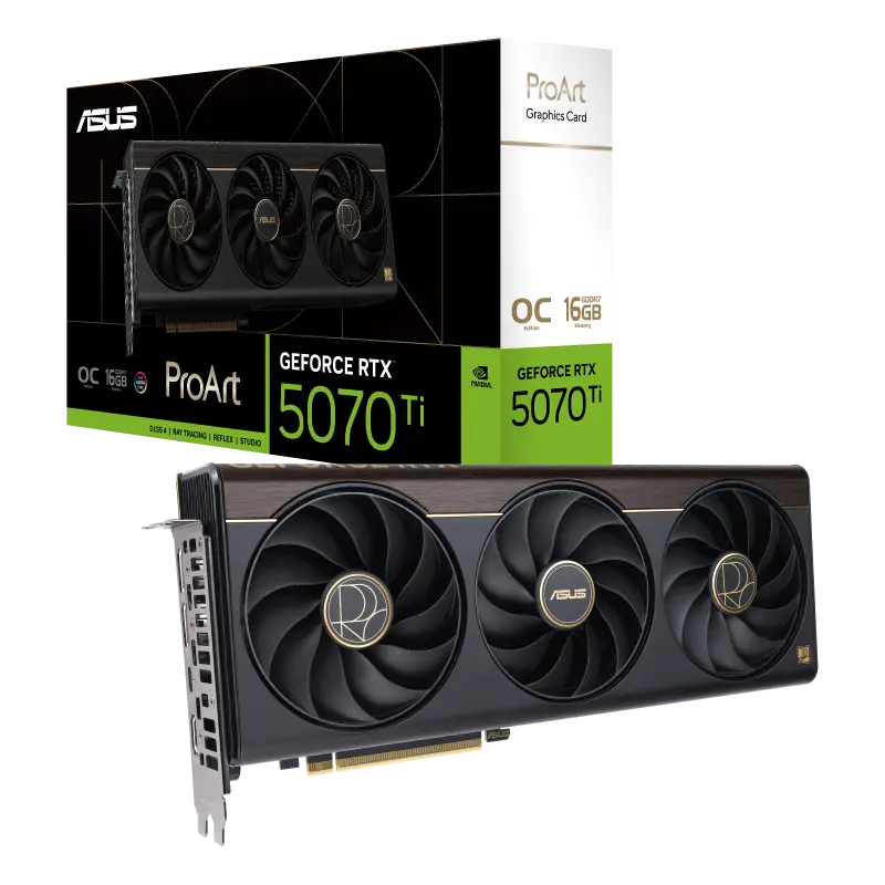 Видеокарта ASUS PROART-RTX5070TI-O16G, 16 ГБ GDDR7 256бит,процессоры ,оперативная память, ssd, M2, hdd, кейсы