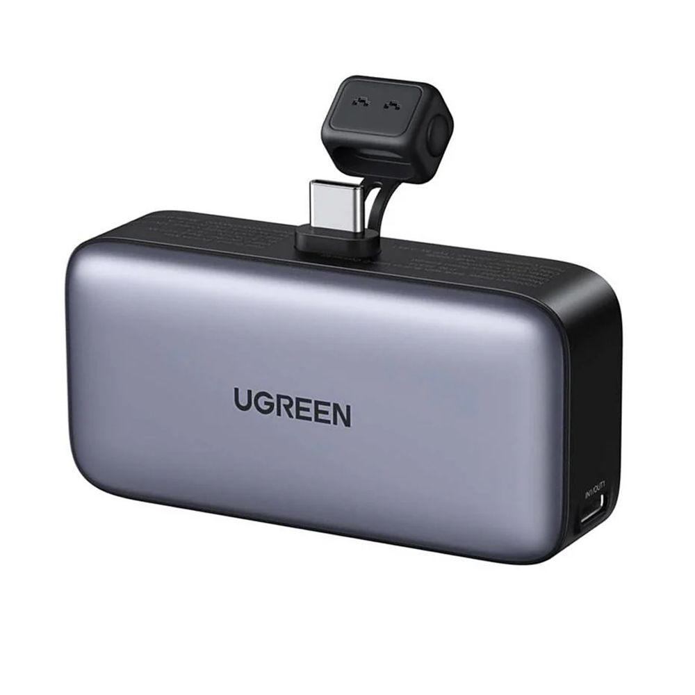 UGREEN Power Bank Mini with Foldable Stand 5000mAh, 22,5W, Grey