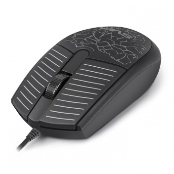 Mouse SVEN RX-70, 1200 dpi, 3 buttons, Ambidextrous, Backlight, Soft Touch , 87g., 1.5m, USB, Black