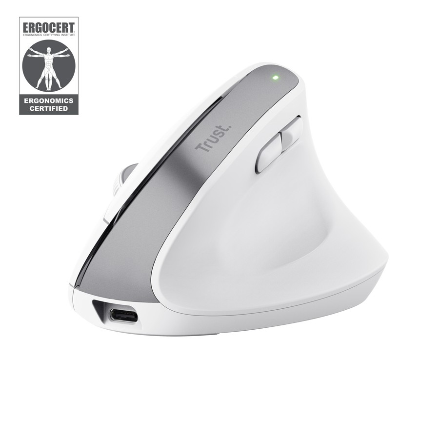 Эргономичная беспроводная мышь Trust Bayo+ / 2.4GHz/ Bluetooth/ White