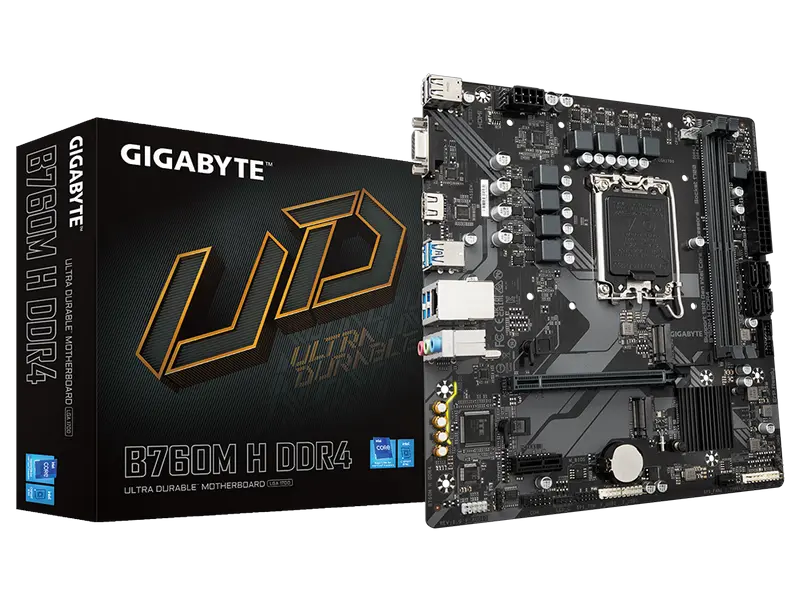 Материнская плата Gigabyte B760M H DDR4, LGA1700, Intel B760, Micro-ATX,процессоры ,оперативная память, ssd, M2, hdd, кейсы