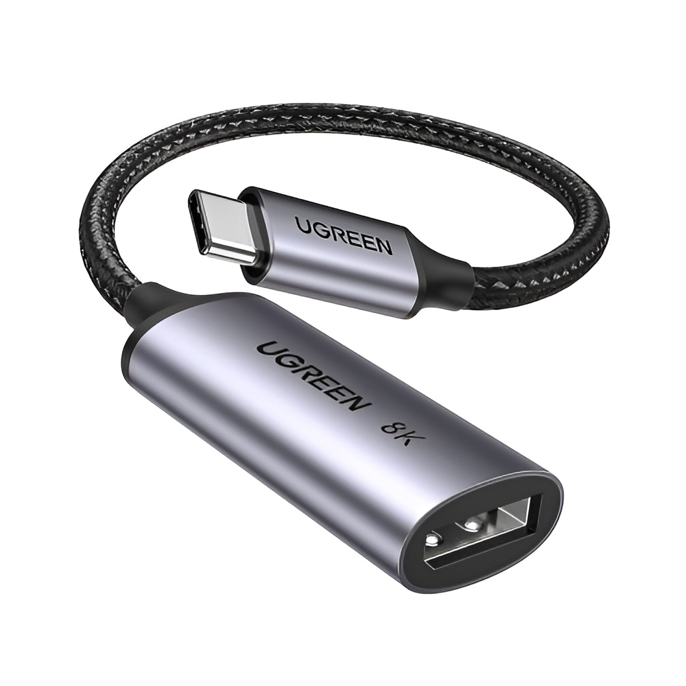 UGREEN Adapter Type-C 3.0 to DisplayPort 1.4 8K@60Hz 0.1M | CM654, Gray