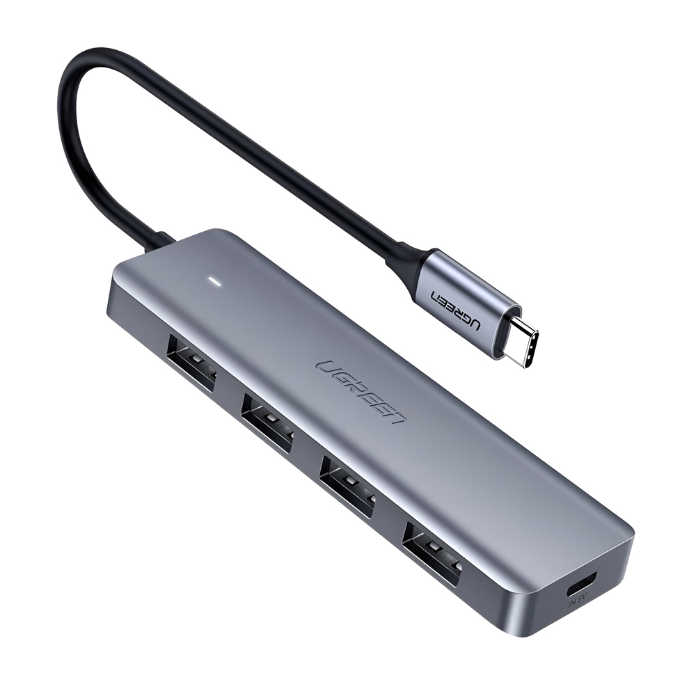 UGREEN HUB 4in1 USB-C to 4*USB-A3.0, PD 24W | CM219, Gray
