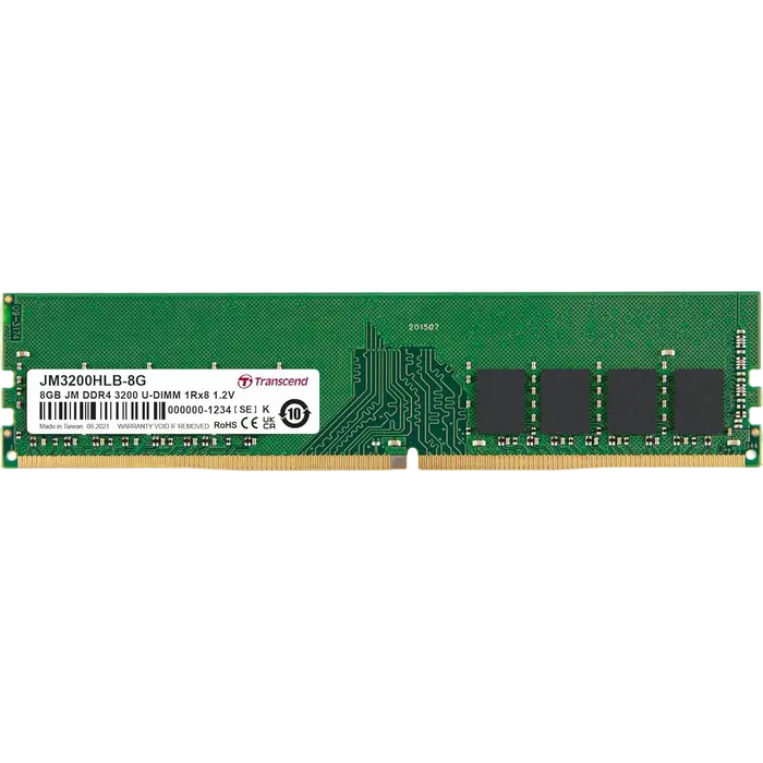 Оперативная память Transcend JM3200HLB-8G, DDR4 SDRAM, 3200 МГц, 8Гб,процессоры ,оперативная память, ssd, M2, hdd, кейсы