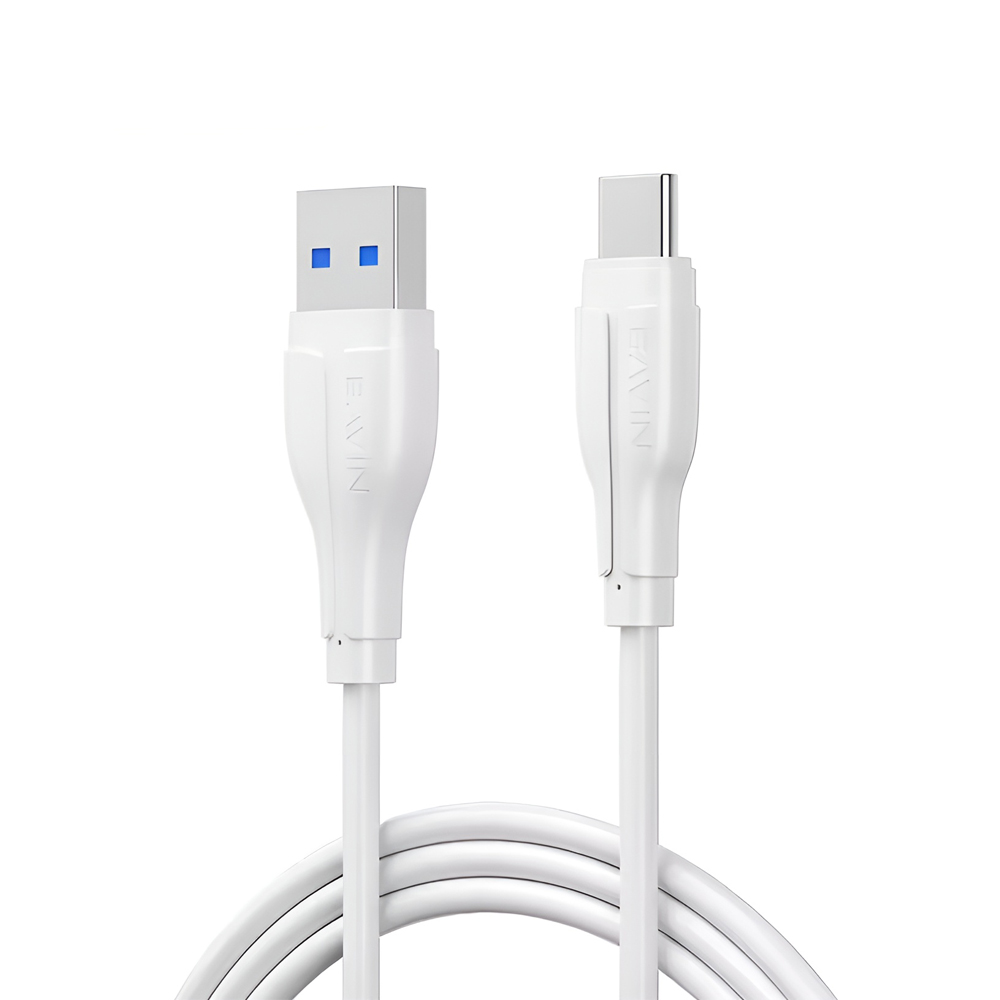 BAVIN Charging & Data Cable USB to Type-C, TPE, 1m, 18W, White