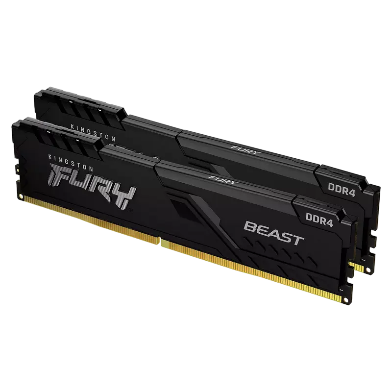 Оперативная память Kingston FURY Beast, DDR4 SDRAM, 3600 МГц, 16Гб, KF436C17BBK2/16,процессоры ,оперативная память, ssd, M2, hdd, кейсы