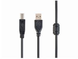 Cable USB, AM/BM, 4.5 m, USB2.0 Premium quality with ferrite core, Cablexpert, CCFUSB2-AMBM-15,usb ,micro ,iphone, 3.5, tupe-c, тюльпаны
