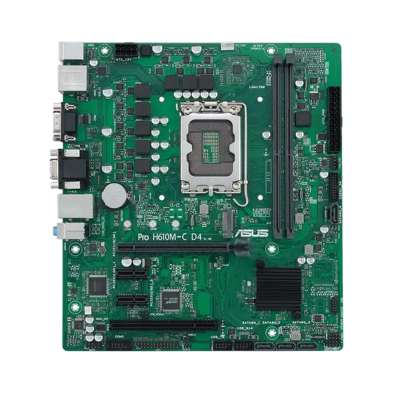 Материнская плата ASUS PRO H610M-C D4-CSM, LGA1700, Intel H610, Micro-ATX