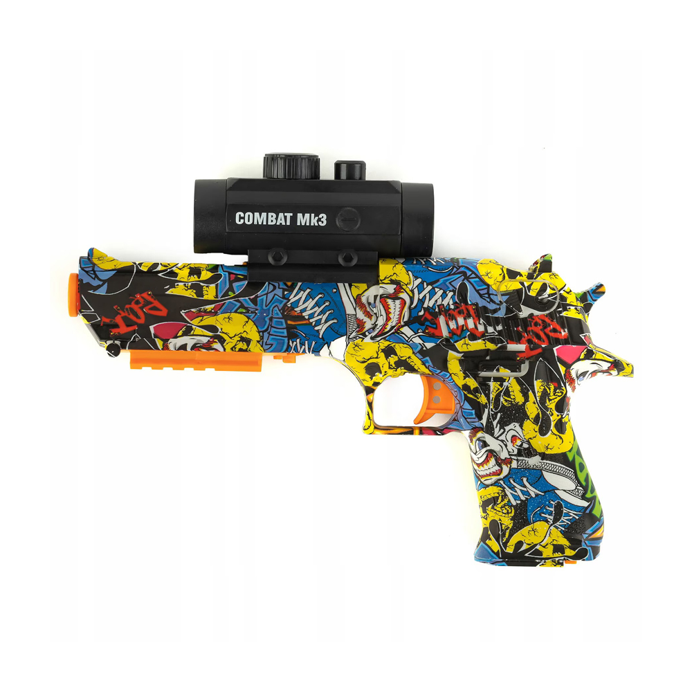 Electric Gel Water Gun Toy Blaster Model 699-3, Black (2 pcs in set)
