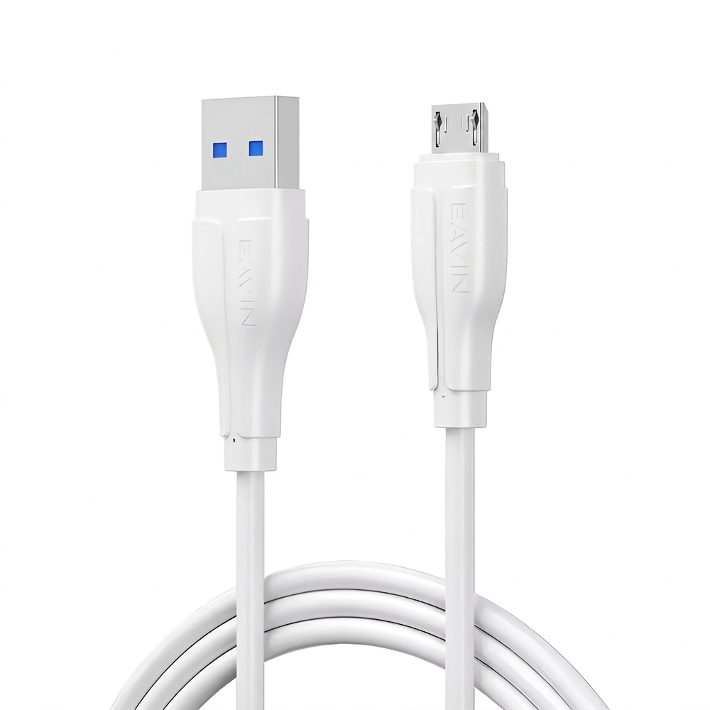 BAVIN Charging & Data Cable USB to Micro-USB, TPE, 1m, 18W, White
