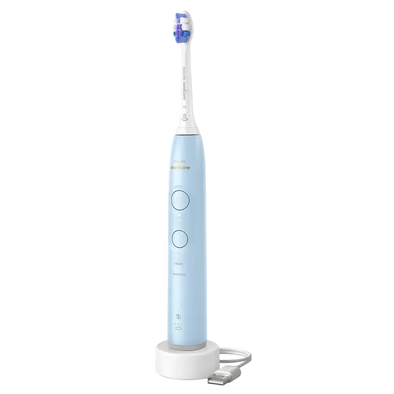 Электрическая звуковая зубная щетка Philips HX7406/01, Голубой