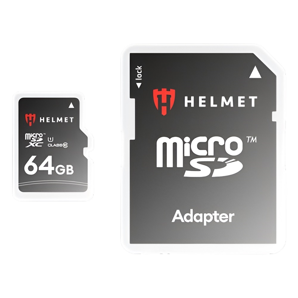 Helmet MicroSD Card (Class 10) UHS-I (U1) + SD Adapter, Basic Line, 64 GB