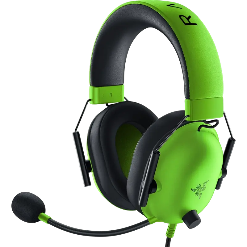 Игровая Гарнитура Razer BlackShark V2 X, Проводной аналоговый, Зелёный